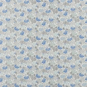 blue botanical cotton fabric from Designers Guild