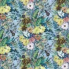 multicolour botanical cotton fabric from Designers Guild