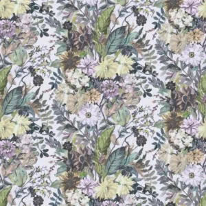 multicolour botanical cotton fabric from Designers Guild