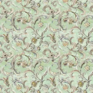 green botanical cotton fabric from Designers Guild