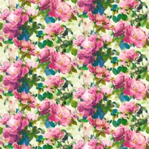 multicolour botanical cotton fabric from Designers Guild