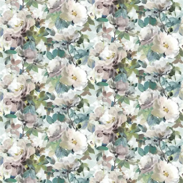 multicolour botanical cotton fabric from Designers Guild