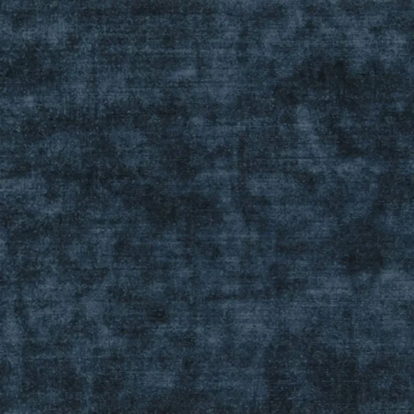 Glenville Fabric - Indigo by blue plain velvet-chenille fabric from Designers Guild