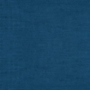 blue plain velvet-chenille fabric from Designers Guild