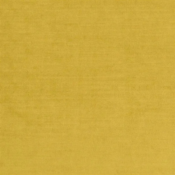 Glenville Fabric - Primrose by yellow plain velvet-chenille fabric from Designers Guild