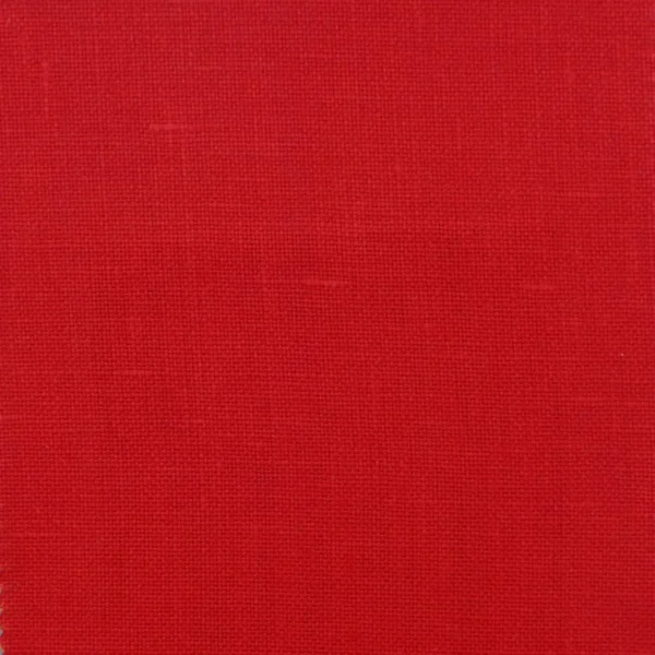 Scala Fabric - Paprika by red plain linen fabric from Designers Guild