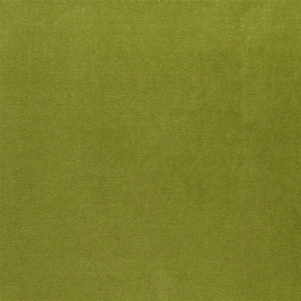 Velluto Stretto Fabric - Leaf by green plain velvet-chenille fabric from Designers Guild