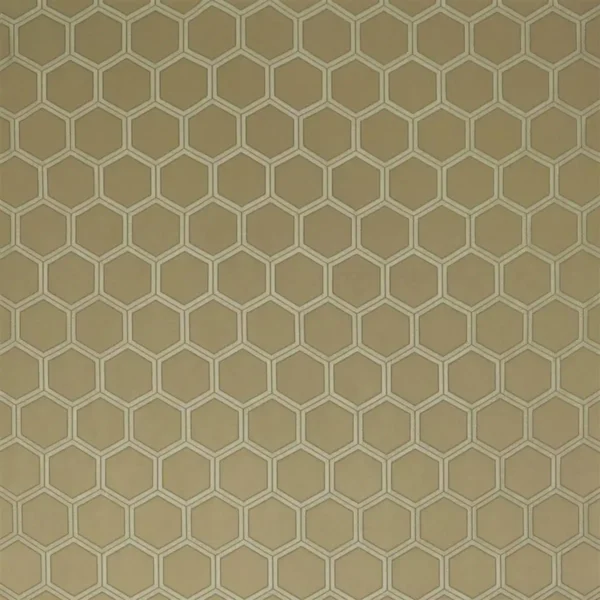 brown geometric embroideried fabric from Designers Guild