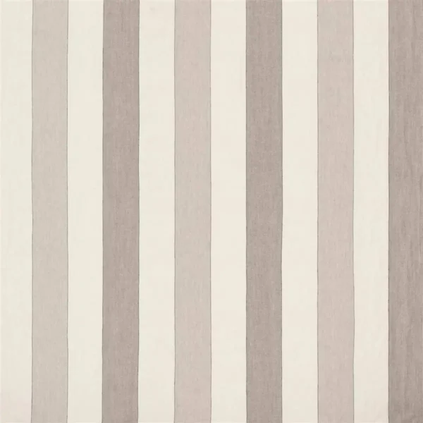 Brera Gessato Fabric - Natural by brown striped linen fabric from Designers Guild
