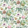 multicolour botanical cotton fabric from Designers Guild