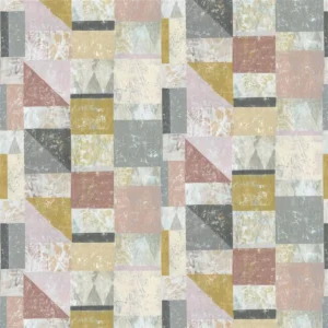 multicolour geometric cotton fabric from Designers Guild