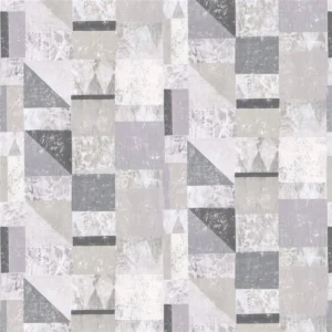 black-grey geometric cotton fabric from Designers Guild