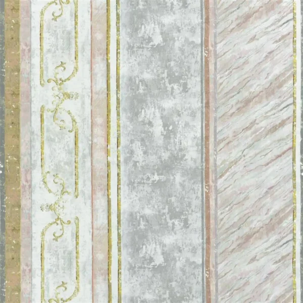 Foscari Fresco Fabric - Tuberose by black-grey misc linen fabric from Designers Guild