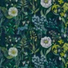 blue botanical cotton fabric from Designers Guild
