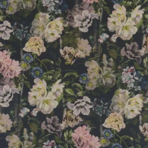 multicolour botanical cotton fabric from Designers Guild