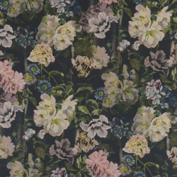multicolour botanical cotton fabric from Designers Guild