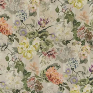 multicolour botanical cotton fabric from Designers Guild