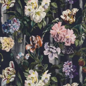 multicolour botanical velvet-chenille fabric from Designers Guild