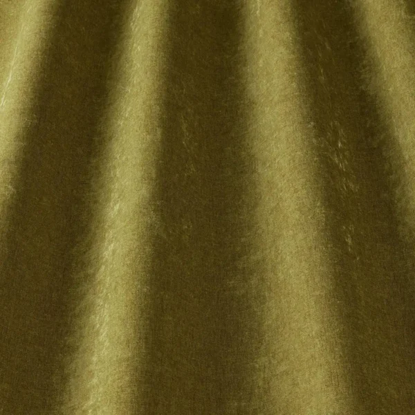 Savoy Fabric - Olive by green plain velvet-chenille fabric from iLiv