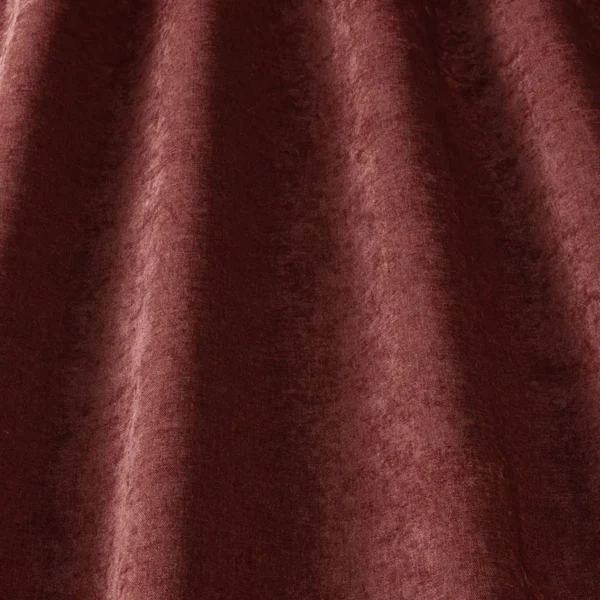 Savoy Fabric - Red by red plain velvet-chenille fabric from iLiv