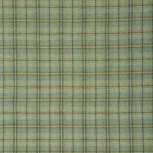 blue checked woolen fabric from Linwood Fabrics
