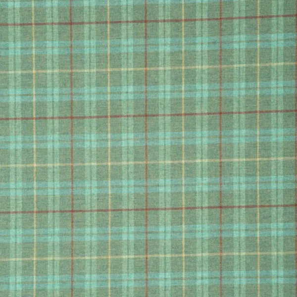 Samphrey Fabric - Lochwood by blue checked woolen fabric from Linwood Fabrics