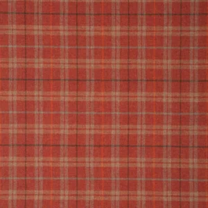 red checked woolen fabric from Linwood Fabrics