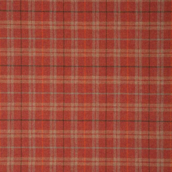 Samphrey Fabric - Balfour by red checked woolen fabric from Linwood Fabrics