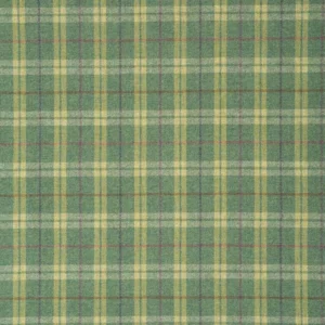 green checked woolen fabric from Linwood Fabrics