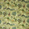 green animal velvet-chenille fabric from Linwood Fabrics