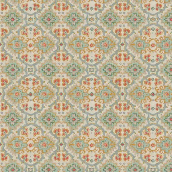 Kami Fabric - Jade by green geometric velvet-chenille fabric from Linwood Fabrics