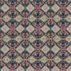 blue geometric velvet-chenille fabric from Linwood Fabrics