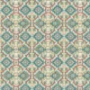 green geometric velvet-chenille fabric from Linwood Fabrics