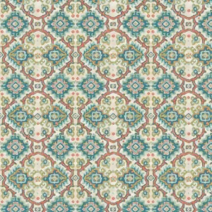 green geometric velvet-chenille fabric from Linwood Fabrics