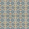 blue geometric velvet-chenille fabric from Linwood Fabrics