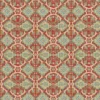 red geometric velvet-chenille fabric from Linwood Fabrics