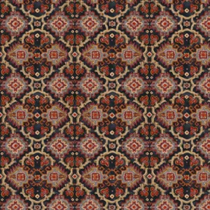 orange geometric velvet-chenille fabric from Linwood Fabrics