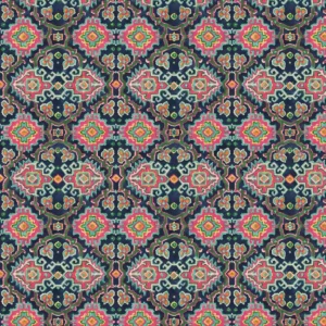 multicolour geometric velvet-chenille fabric from Linwood Fabrics
