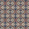blue geometric velvet-chenille fabric from Linwood Fabrics