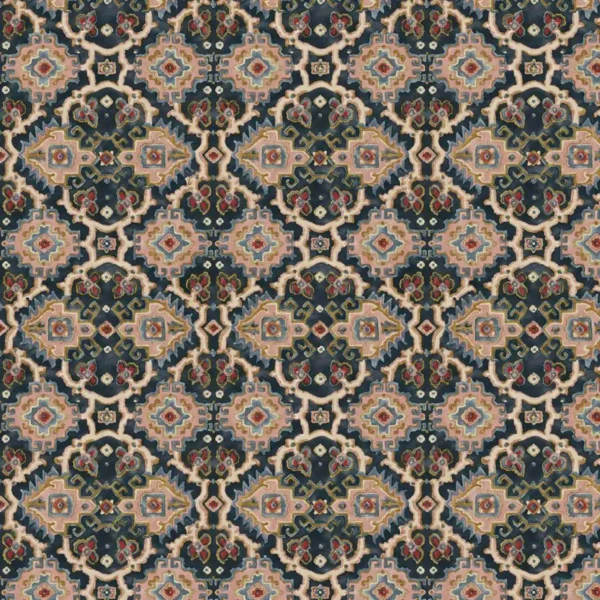 black-grey geometric velvet-chenille fabric from Linwood Fabrics