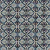 blue geometric velvet-chenille fabric from Linwood Fabrics