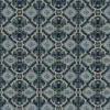 blue geometric velvet-chenille fabric from Linwood Fabrics