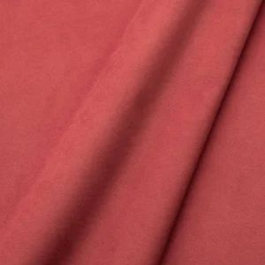 red plain velvet-chenille fabric from Linwood Fabrics