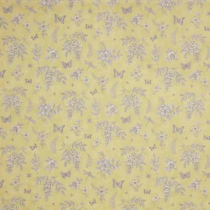 yellow botanical cotton fabric from iLiv