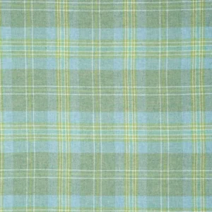 blue checked woolen fabric from Linwood Fabrics