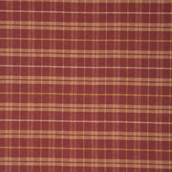 Samphrey Fabric - Belmont by red checked woolen fabric from Linwood Fabrics