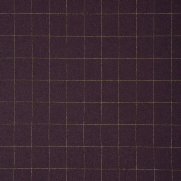 Belmont Fabric - Powrie by purple checked woolen fabric from Linwood Fabrics