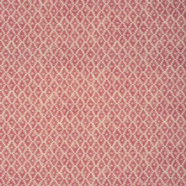 Ashfield Fabric - Faded Rose by pink spotted linen fabric from Linwood Fabrics