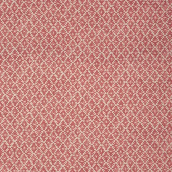 Ashfield Fabric - Carnelian by red spotted linen fabric from Linwood Fabrics