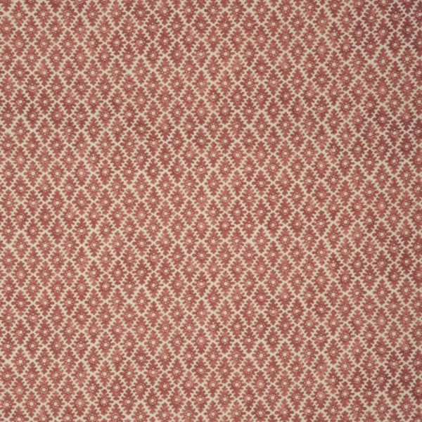 Ashfield Fabric - Russet by red spotted linen fabric from Linwood Fabrics